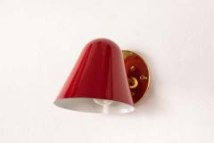 Jacques Biny Pair of 1950s Jacques Biny Red Wall Lights - 1622427