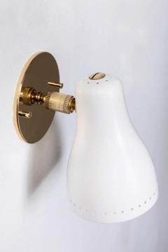 Jacques Biny Pair of 1950s White Perforated Sconces Attributed to Jacques Biny - 1429898