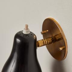 Jacques Biny Pair of 1960s Black Perforated Wall Lamps Attributed to Jacques Biny - 2951499