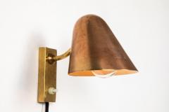 Jacques Biny Pair of 1960s Jacques Biny Brass and Copper Wall Lights - 983390