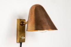 Jacques Biny Pair of 1960s Jacques Biny Brass and Copper Wall Lights - 983395