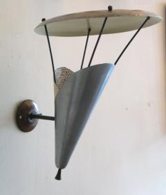 Jacques Biny Pair of French Mid Century Modern Wall Sconces by Jacques Biny circa 1950 - 4090325