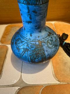 Jacques Blin Ceramic Table Lamp by Jacques Blin France 1960s - 3095179