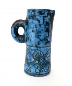 Jacques Blin JACQUES BLIN FRENCH CERAMIC ARTIST BLUE CERAMIC PITCHER C 1960 - 1038228