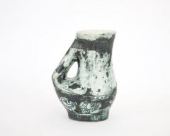 Jacques Blin JACQUES BLIN FRENCH CERAMIC ARTIST BLUE SCRAFITTO CERAMIC PITCHER WITH HANDLE - 2709418