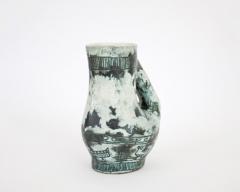 Jacques Blin JACQUES BLIN FRENCH CERAMIC ARTIST BLUE SCRAFITTO CERAMIC PITCHER WITH HANDLE - 2709444