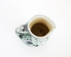 Jacques Blin JACQUES BLIN FRENCH CERAMIC ARTIST BLUE SCRAFITTO CERAMIC PITCHER WITH HANDLE - 2709457