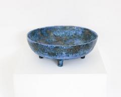 Jacques Blin JACQUES BLIN French CERAMIC ARTIST ICONIC BLUE GLAZED dish - 3773096