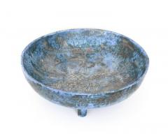 Jacques Blin JACQUES BLIN French CERAMIC ARTIST ICONIC BLUE GLAZED dish - 3773101