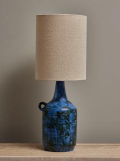 Jacques Blin Jacques Blin Blue Ceramic Table Lamp - 3329608