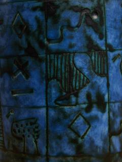 Jacques Blin Jacques Blin Blue Ceramic Table Lamp - 3329610