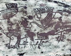 Jacques Blin Jacques Blin French Ceramic Artist Scrafitto Decorated Large Elongated Coupe - 4415469