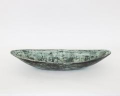 Jacques Blin Jacques Blin French Ceramic Artist Scrafitto Decorated Large Elongated Coupe - 4415478