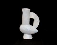 Jacques Blin Jacques Blin French Ceramic Vessel White Glaze Bird Form - 2535364