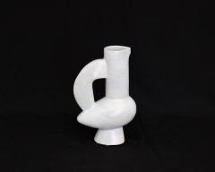 Jacques Blin Jacques Blin French Ceramic Vessel White Glaze Bird Form - 2535372