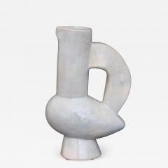 Jacques Blin Jacques Blin French Ceramic Vessel White Glaze Bird Form - 2541313