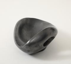 Jacques Blin Large Black Luster Jacques Blin Free Form Bowl France c 1950s signed - 4145384