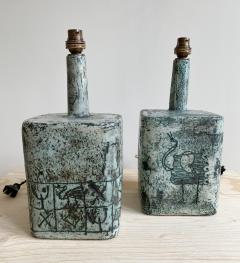 Jacques Blin PAIR OF JACQUES BLIN CERAMIC LAMPS - 2413579