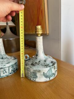 Jacques Blin Pair of ceramic table lamp by Jacques Blin France 1960s - 4312876