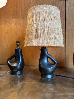 Jacques Blin Pair of ceramic table lamp by Jacques Blin France 1960s - 4573172