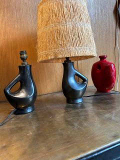 Jacques Blin Pair of ceramic table lamp by Jacques Blin France 1960s - 4573174