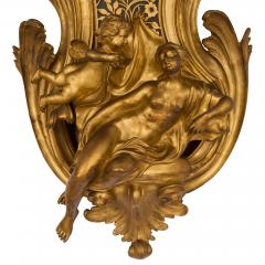 Jacques Caffieri Antique French cartel clock of Venus with cherubs - 3949724