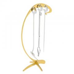 Jacques Charles Jacques Charles Fireplace Tools Brass and Chrome - 2744196