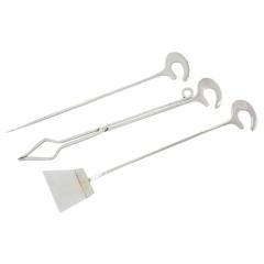 Jacques Charles Jacques Charles Fireplace Tools Brass and Chrome - 2744198