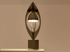 Jacques Charles Jacques Charles for Maison Charles Ogive nickel metal lamp 1965 - 4042669