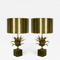 Jacques Charles Pair of Agave lamps Jacques Charles for Maison Charles France circa 1970 - 1039626