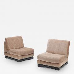 Jacques Charpentier A pair of French slipper chairs Jacques Charpentier circa 1970  - 3445858