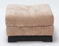Jacques Charpentier An upholstered ottoman on ebonized base by Jacques Charpentier circa 1970  - 3445978