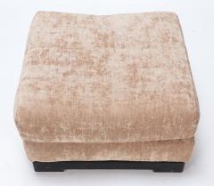 Jacques Charpentier An upholstered ottoman on ebonized base by Jacques Charpentier circa 1970  - 3445979