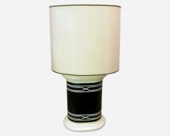 Jacques Charpentier Large cream and black lamp France 1970 - 4372171