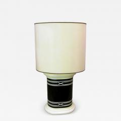 Jacques Charpentier Large cream and black lamp France 1970 - 4372214