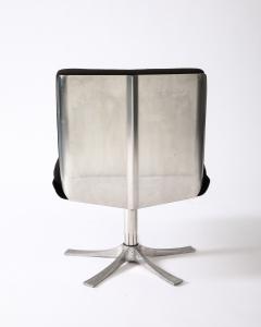 Jacques Charpentier Steel and Cashmere Side Lounge Chair by Jacques Charpentier France c 1970 - 3666374