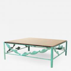 Jacques Dufresne French Modern Design Verdigris Bronze Coffee Table - 1389893