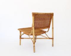 Jacques Dumond FRENCH RATTAN AND BAMBOO LOW LOUNGE CHAIRS ATRRIBUTED TO JACQUES DUMOND - 2041097