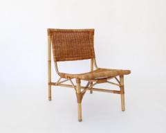 Jacques Dumond FRENCH RATTAN AND BAMBOO LOW LOUNGE CHAIRS ATRRIBUTED TO JACQUES DUMOND - 2041098