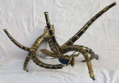 Jacques Duval Brasseur 1950 1970 Table has the Bronze Cicada Style Duval Brasseur Enlightening - 2475815