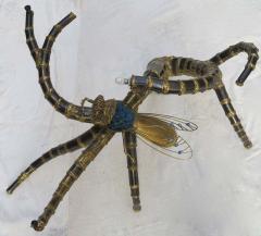 Jacques Duval Brasseur 1950 1970 Table has the Bronze Cicada Style Duval Brasseur Enlightening - 2475816