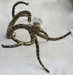 Jacques Duval Brasseur 1950 1970 Table has the Bronze Cicada Style Duval Brasseur Enlightening - 2475819