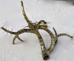 Jacques Duval Brasseur 1950 1970 Table has the Bronze Cicada Style Duval Brasseur Enlightening - 2475827