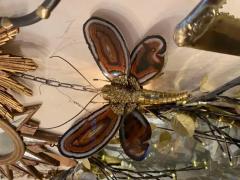 Jacques Duval Brasseur 1970 Butterfly Wall Lamp in Bronze Duval Brasseur Or Isabelle Faure 28 X H 35 - 3244965