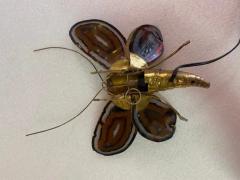 Jacques Duval Brasseur 1970 Butterfly Wall Lamp in Bronze Duval Brasseur Or Isabelle Faure 28 X H 35 - 3244979