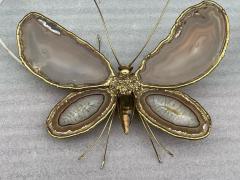 Jacques Duval Brasseur 1970 Pair of Butterfly Sconces Bronze Brass Duval Brasseur or Isabelle Faure - 2524598