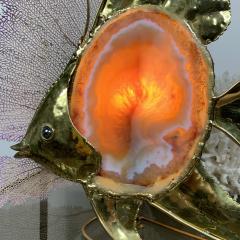 Jacques Duval Brasseur Duval Brasseur Large Agate Angel Fish Lamp - 3032426