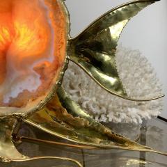 Jacques Duval Brasseur Duval Brasseur Large Agate Angel Fish Lamp - 3032428