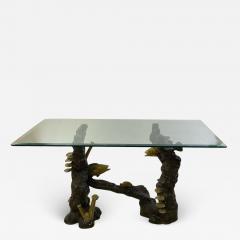 Jacques Duval Brasseur MODERN BRONZE SCULPTURAL SEA SCAPE CONSOLE TABLE - 1528780