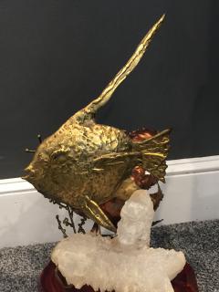 Jacques Duval Brasseur Quartz Crystal Fish Sculpture in the manner of Jacques Duval Brasseur - 445324